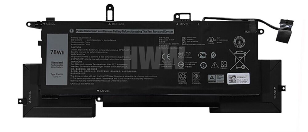 Mặt trước pin laptop Dell Latitude 7400 2-in-1 9410 2-in-1 7146W