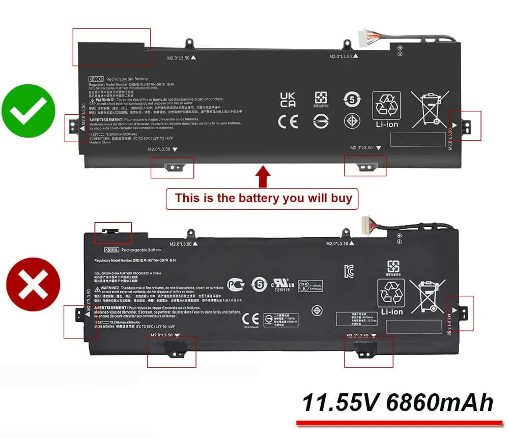 Mặt sau pin laptop HP Spectre X360 15-BL000 Series