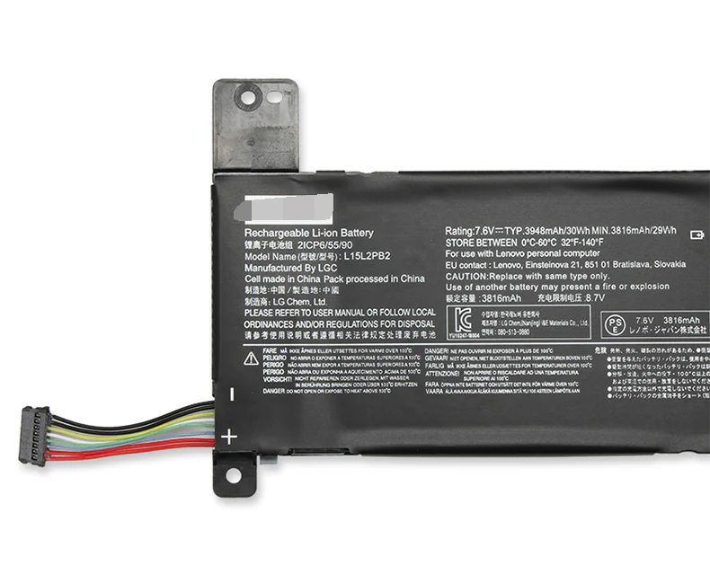 Mặt sau pin laptop Lenovo Ideapad 310-14ISK, L15M2PB4