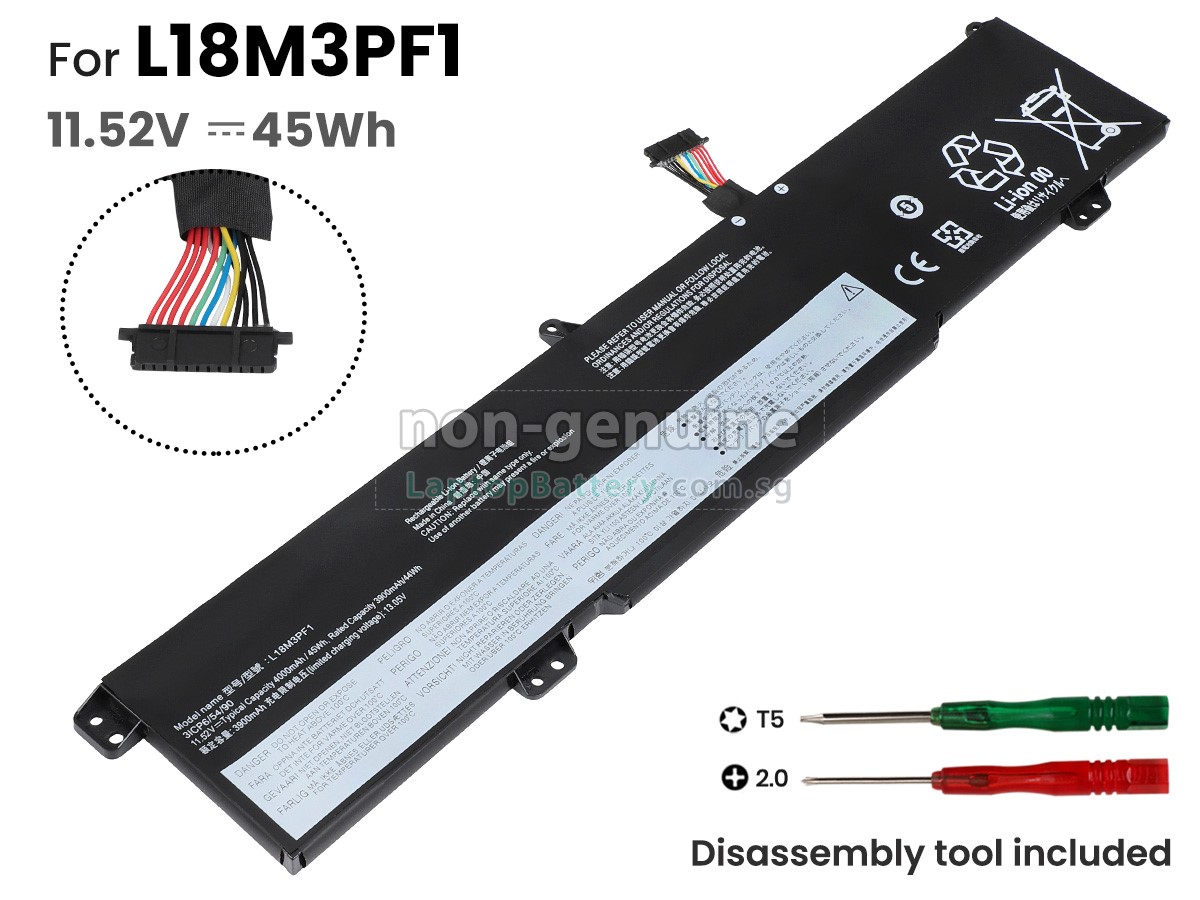 Mặt trước pin laptop Lenovo IdeaPad L340-15IRH, L340-17IRH, L18C3PF1, L18M3PF1