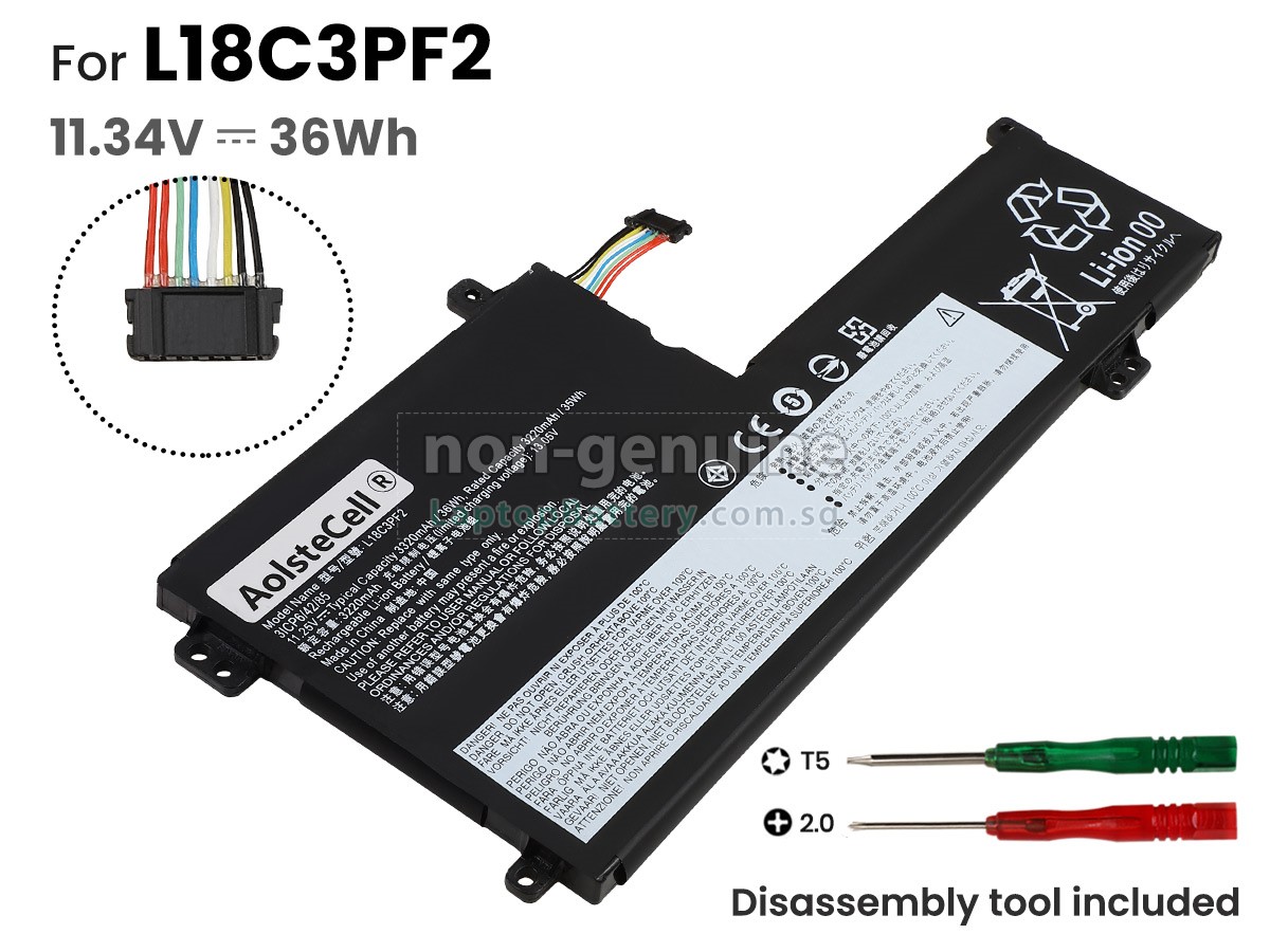 Mặt trước pin laptop Lenovo IdeaPad L340-15API, L340-15IWL, L340-17IWL, L18L3PF1, L18M3PF1, L18C3PF1