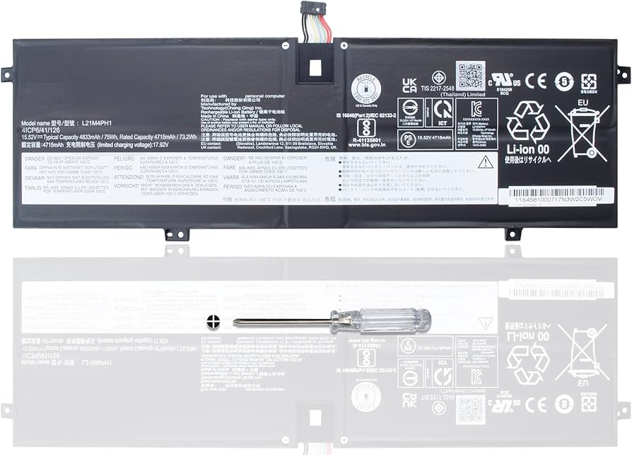 Pin laptop Lenovo Yoga Slim 9 14IAP7 (82T0), Lenovo Yoga Slim 9 14IAP7 (82T1) Series, L21M4PH1 L21C4PH1 L21L4PH1 L21D4PH1 L20C4PH1 (ZIN) - 4 CELL