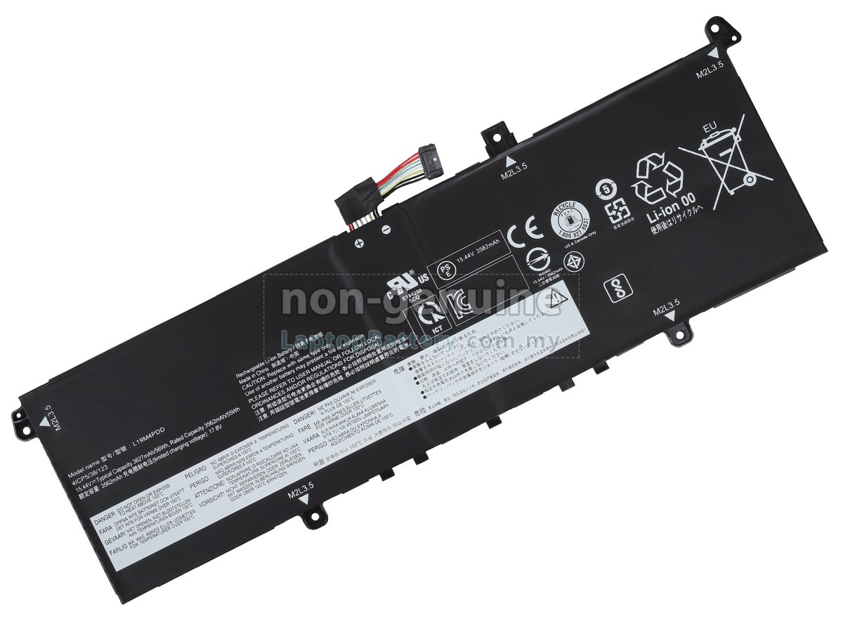Mặt sau pin laptop Lenovo ThinkBook 13s G2, 14s G2, L19C4PDD, L19M4PDD