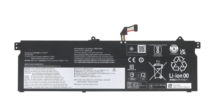 Mặt trước pin laptop Lenovo ThinkBook 16 G4+ IAP, 16 G4+ ARA, L21C3PD7, L21M3PD7, L21D3PD7