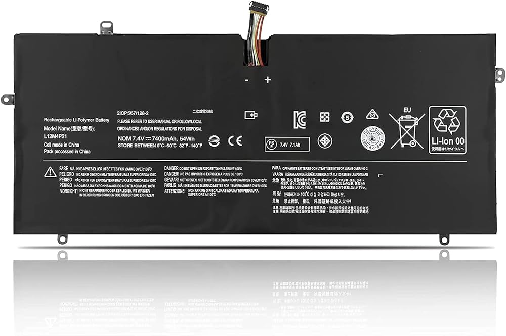 Mặt trước pin laptop Lenovo Yoga 2 Pro 13, L12M4P21, 54WH, 4 Cell