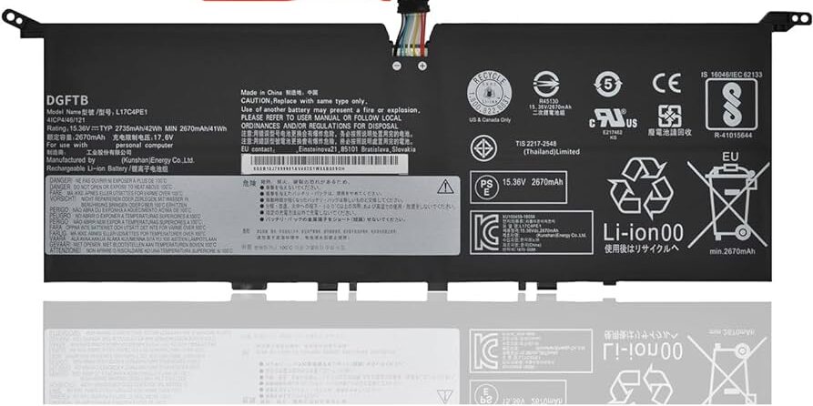 Mặt trước pin laptop Lenovo Yoga S730-13IWL, S730-13IML, IdeaPad 730S-13IWL, L17C4PE1, L17S4PE1, L17M4PE1