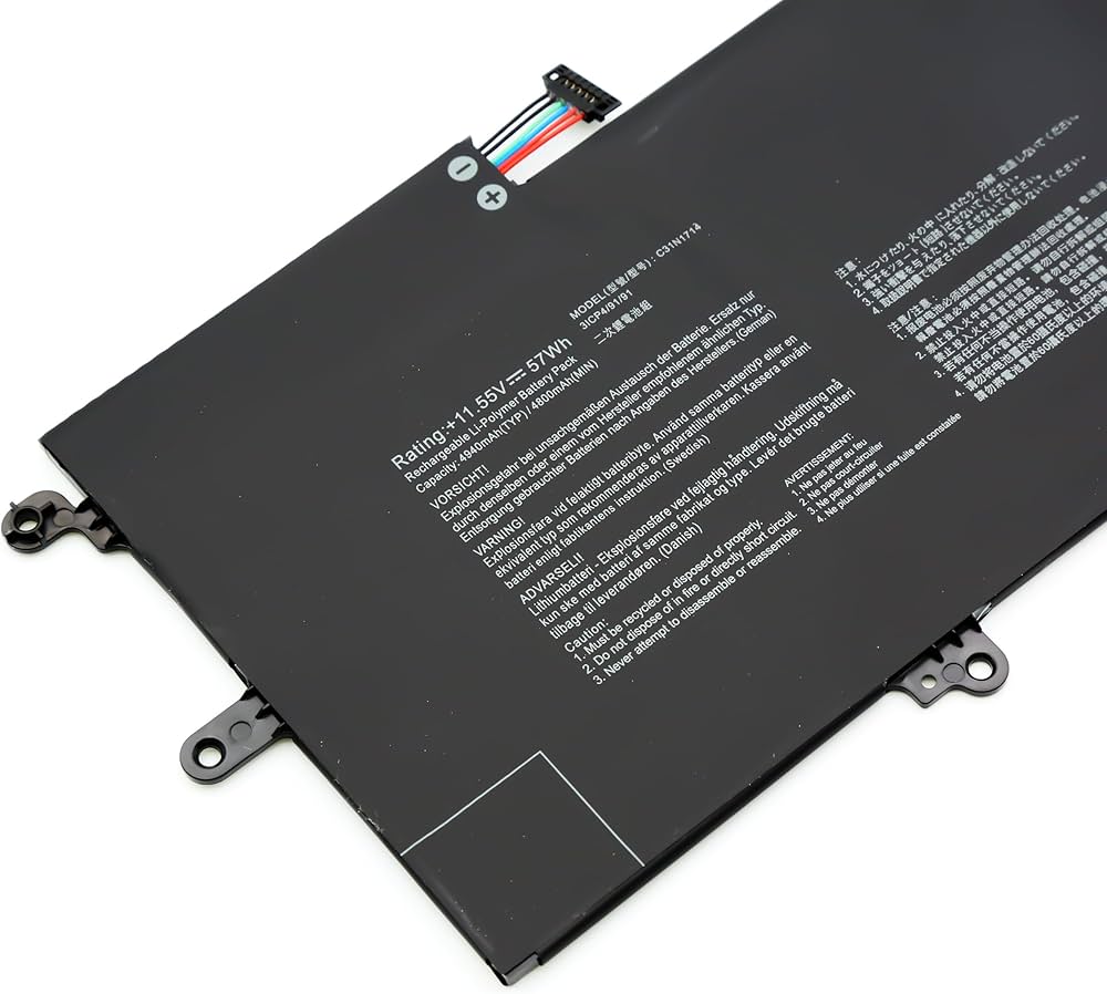 Mặt sau pin laptop Asus ZenBook 14 UX416, UX416F, UX416FA, UX430U, UX430UA