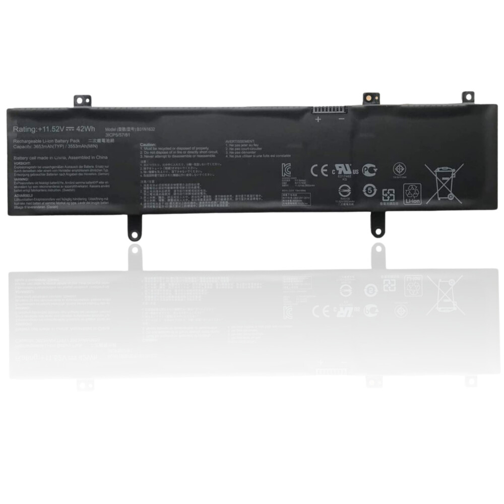 Pin laptop Asus Vivobook X405 X405U X405UA X405UR, B31N1632 (ZIN) - 3 CELL