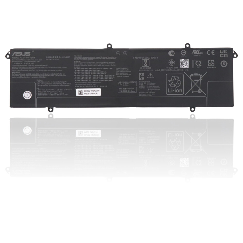 Mặt trước pin laptop Asus VivoBook S 15 OLED K5504, K5504V, K5504VA, K5504VF