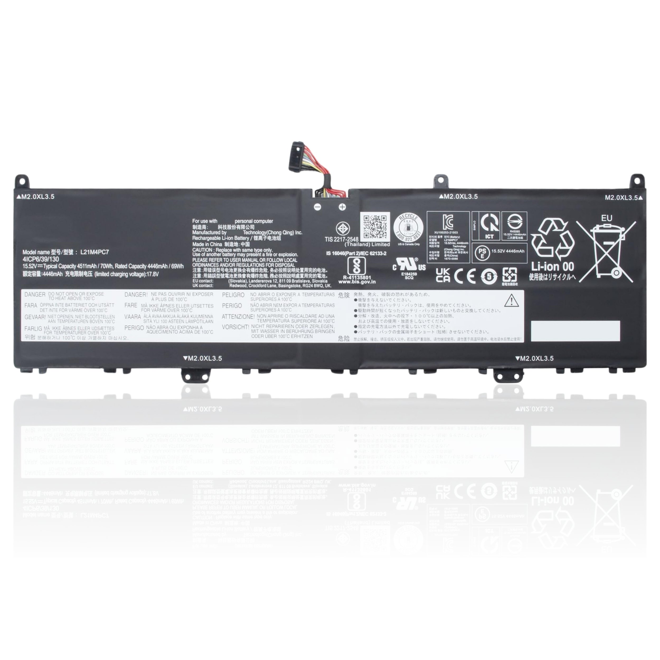Pin laptop Lenovo Yoga Pro 14s IAH7 ARH7 (2022), L21C4PE0 L21M4PE0 (ZIN) - 4 CELL