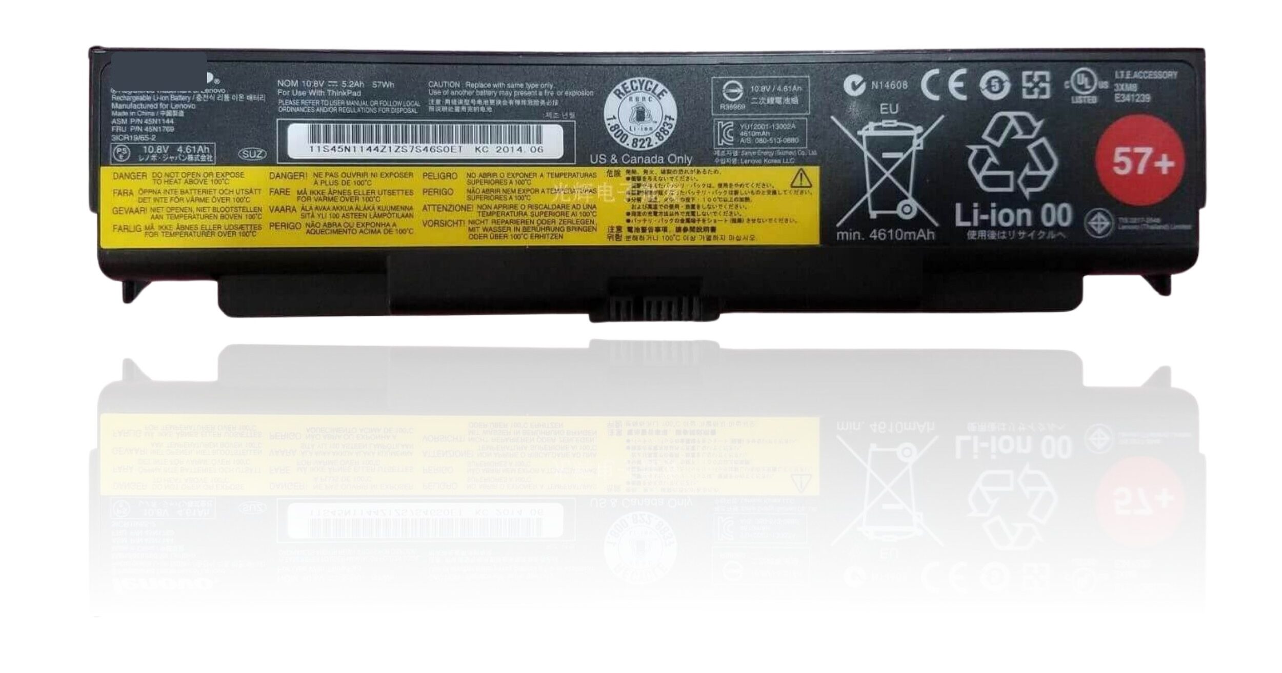 Mặt trước pin laptop Lenovo ThinkPad T440p T540p W540 W541 L440 L540