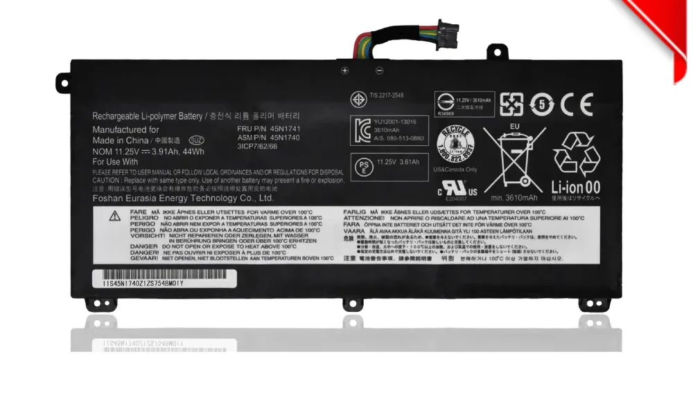 Mặt trước pin laptop Lenovo ThinkPad T550, T560, W550s, P50s, 45N1741, 45N1743