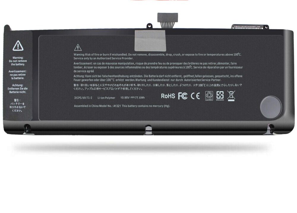 Mặt trước pin laptop Macbook Pro 15 inch A1286, A1321, MB985, MB986, MC371, MC373