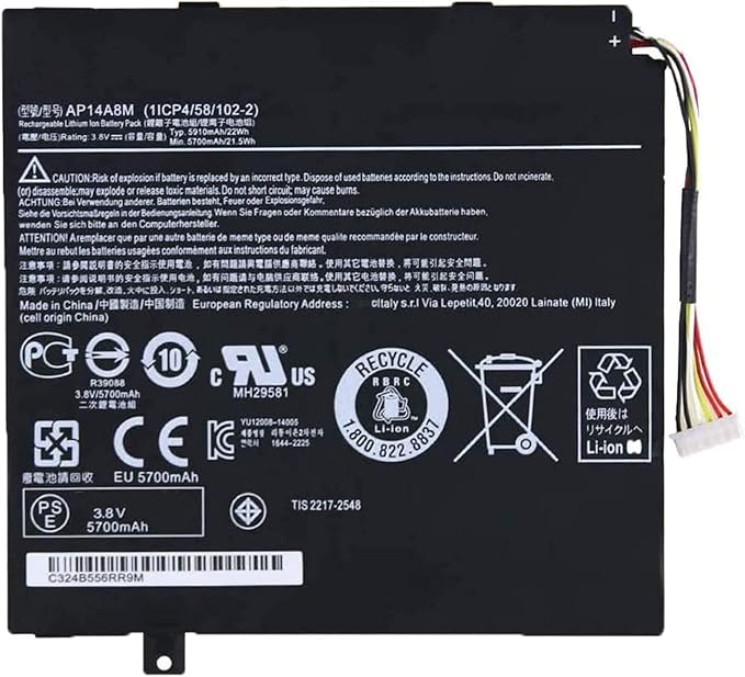 Mặt trước pin laptop Acer Aspire Switch 10 SW5-011, SW5-012, SW5-015, SW5-012-16AA