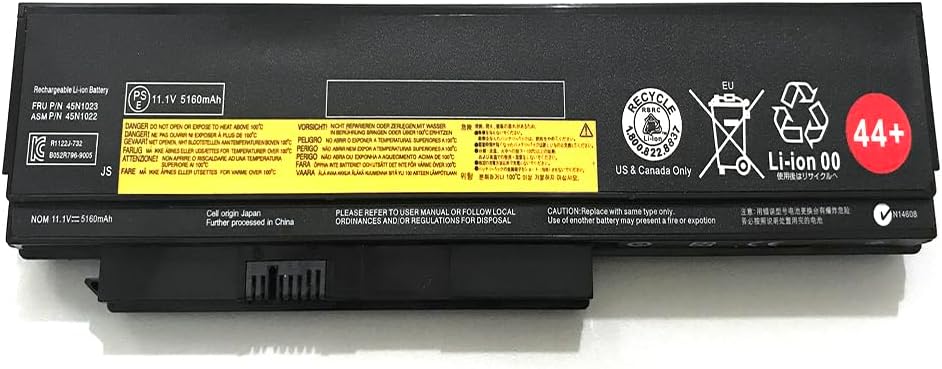 Mặt trước pin laptop Lenovo ThinkPad X220, X220i, X230, X230i, 45M1023, 45N1022, 45N1023, 45N1027, 45N1025