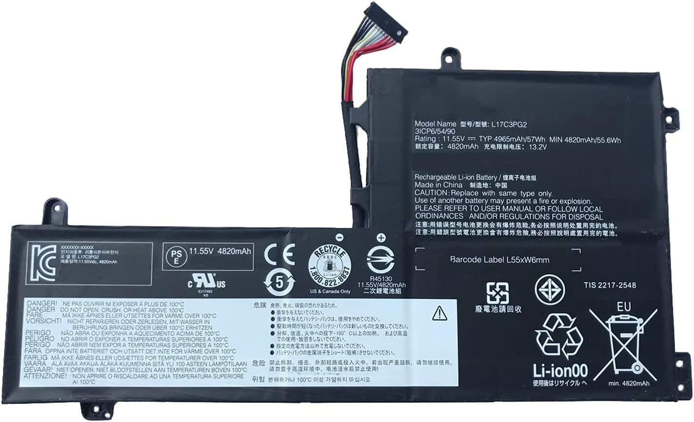 Mặt trước pin laptop Lenovo Legion Y540-15IRH, Y530-15ICH, Y7000, L17C3PG2, L17M3PG1
