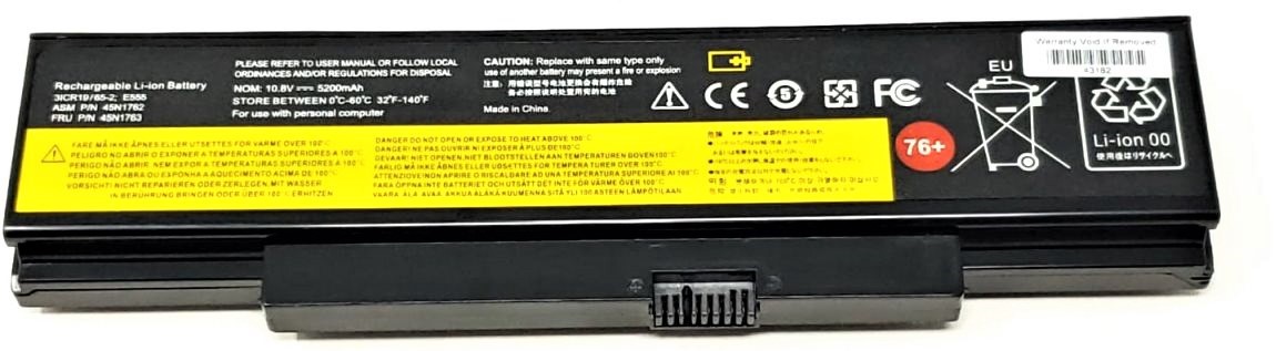 Mặt sau pin laptop Lenovo ThinkPad E550, E560, 45N1758