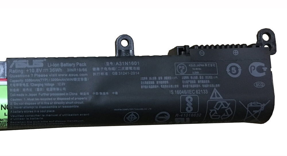 Mặt sau pin laptop Asus X541UA, X541UV, R541UA, A541UA