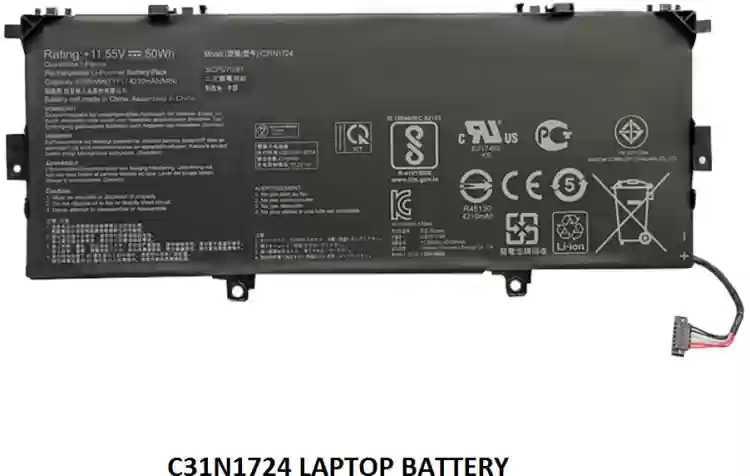 Mặt trước pin laptop Asus UX331, UX331UA, UX331UN, UX331UAL, C31N1724, ZenBook 13