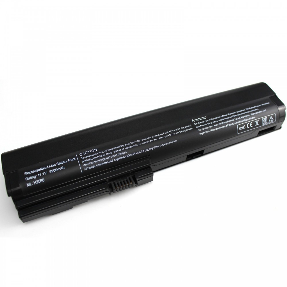 Mặt trước pin laptop HP EliteBook 2560p, 2570p, 2560, 2570 Series