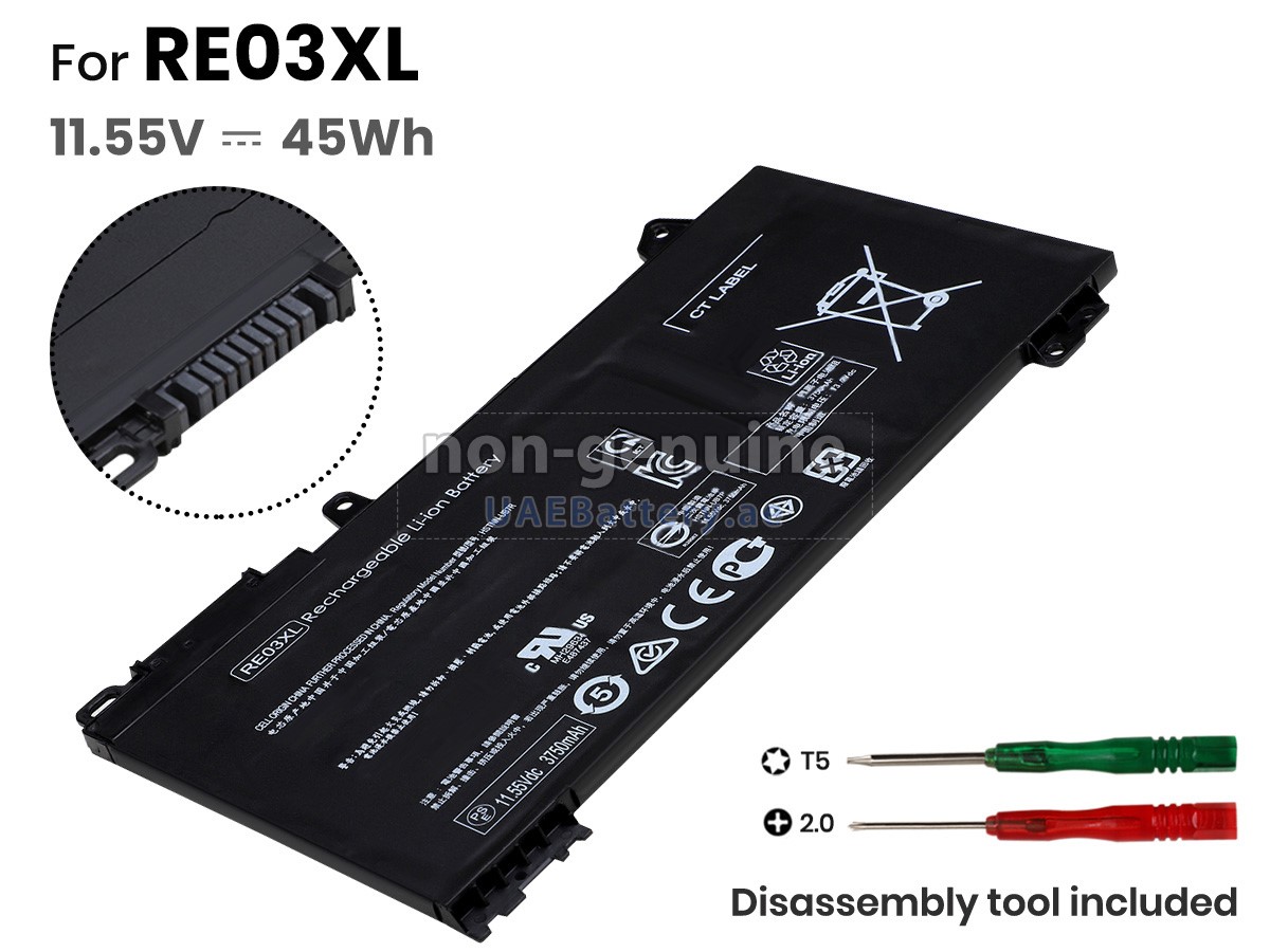 Mặt sau pin laptop HP ProBook 440 G6, 445 G6, 450 G6, 440 G7, RE03XL