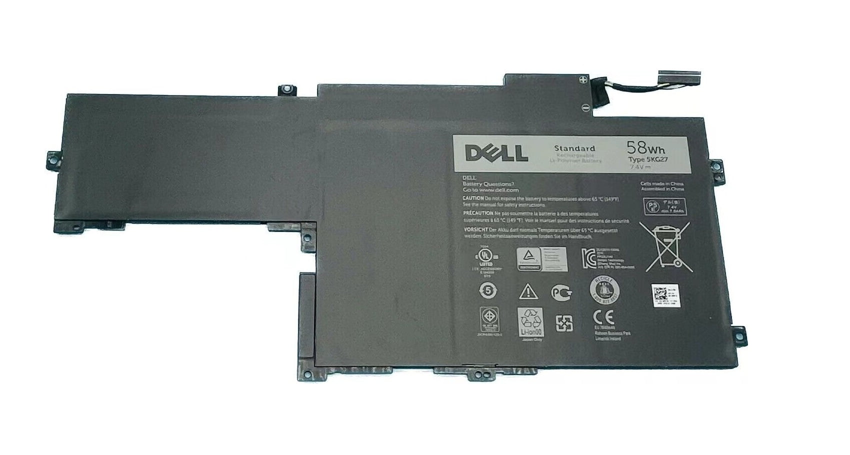 Mặt trước pin laptop Dell Inspiron 14 7437, P42G, 5KG27, C4MF8