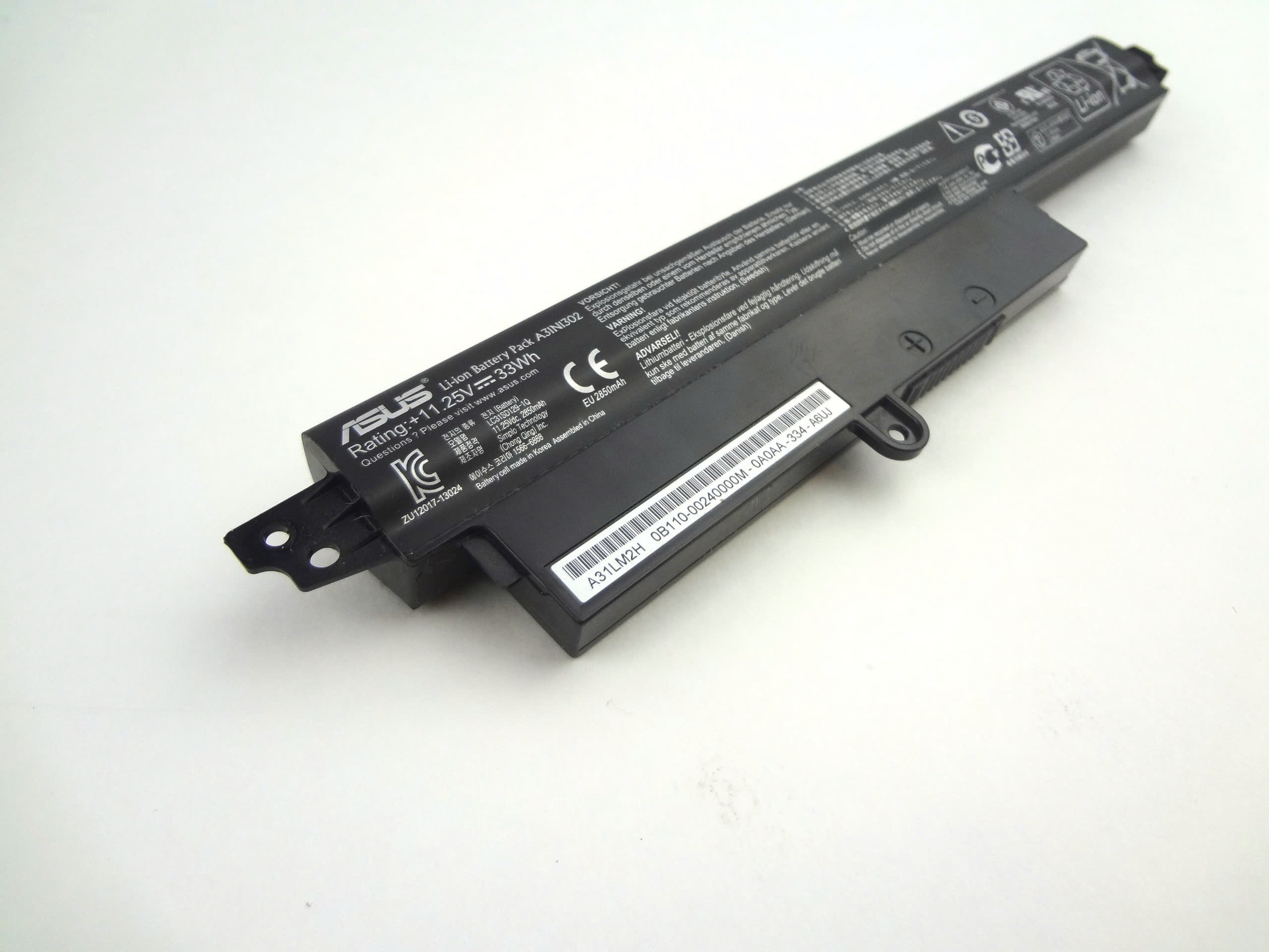 Mặt trước pin laptop Asus X200, X200CA, X200MA, X200LA, F200, F200MA, R202, R202CA
