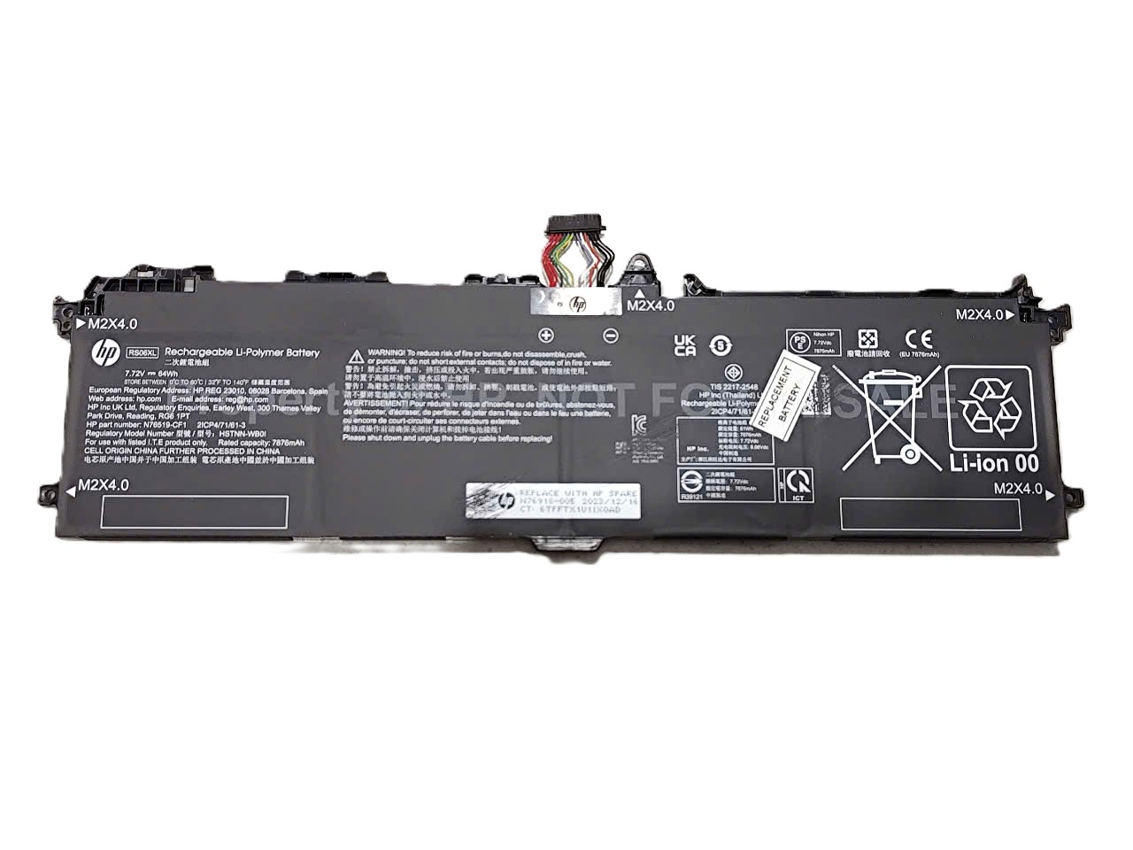 Mặt trước pin laptop HP OmniBook Ultra Flip 14-fh000, 14-fh0047nr, 14-fh0097nr, RS06XL