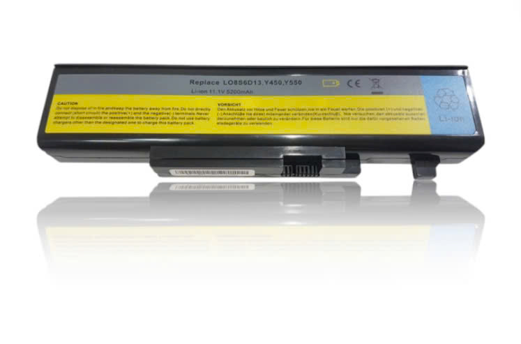 Mặt trước pin laptop Lenovo IdeaPad Y450, Y550, Y550A, 6 Cell, 57WH