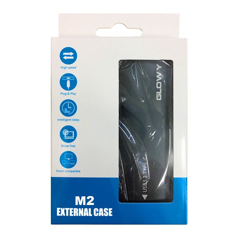 Box M2 Sata Ngff Ra Usb 3.1 Glowy