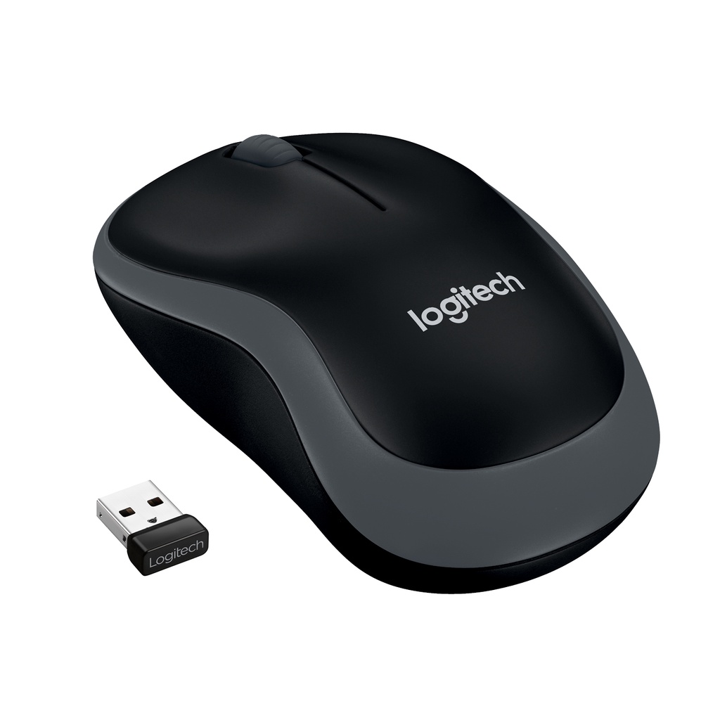 Chuột Ko Dây Logitech M185 (Xám) - Chính Hãng