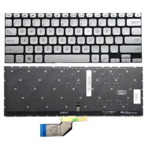Bàn Phím Laptop Asus S330f (Bạc, Led) Gen 8 (Có Nút Nguồn)