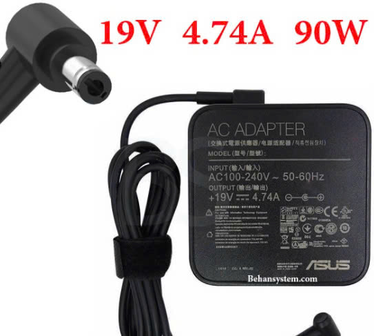 Sạc Laptop ASUS 19V-4.74A (Vuông) - Zin