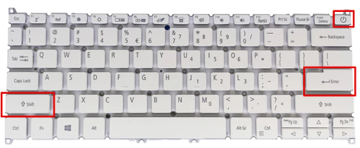 Mặt trước bàn phím laptop Acer Swift SF114-31, SF114-32, SF314-41, SF314-54, SF314-56 Màu Bạc