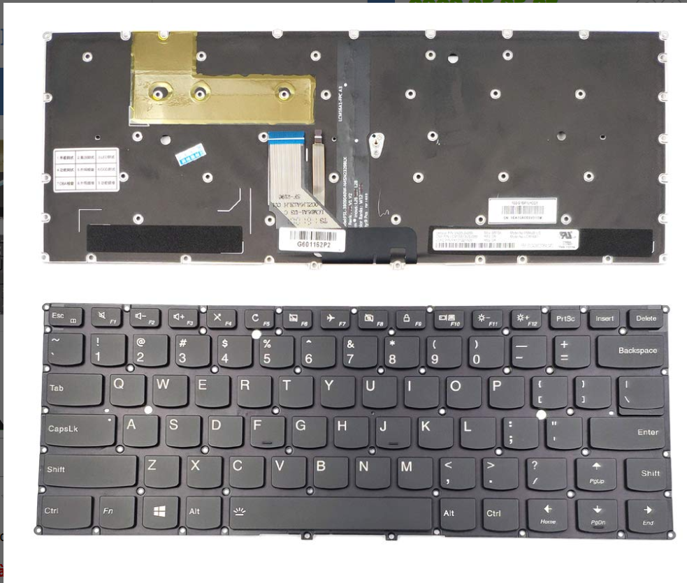 Bàn phím laptop Lenovo Yoga 910-13IKB, Yoga 5 Pro Series (LED, BH 6TH)