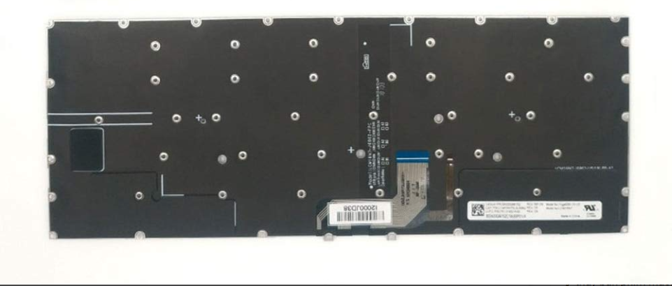 Mặt sau bàn phím laptop Lenovo Yoga C930-13IKB và cáp tín hiệu đèn nền LED