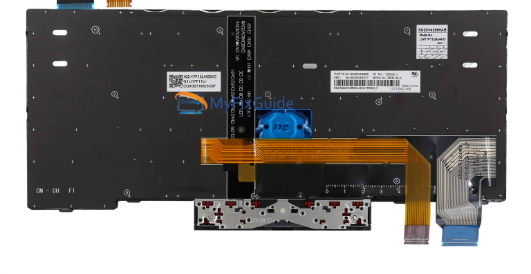 Mặt sau bàn phím laptop Lenovo Thinkpad X13 Gen 1 và hệ thống cáp tín hiệu