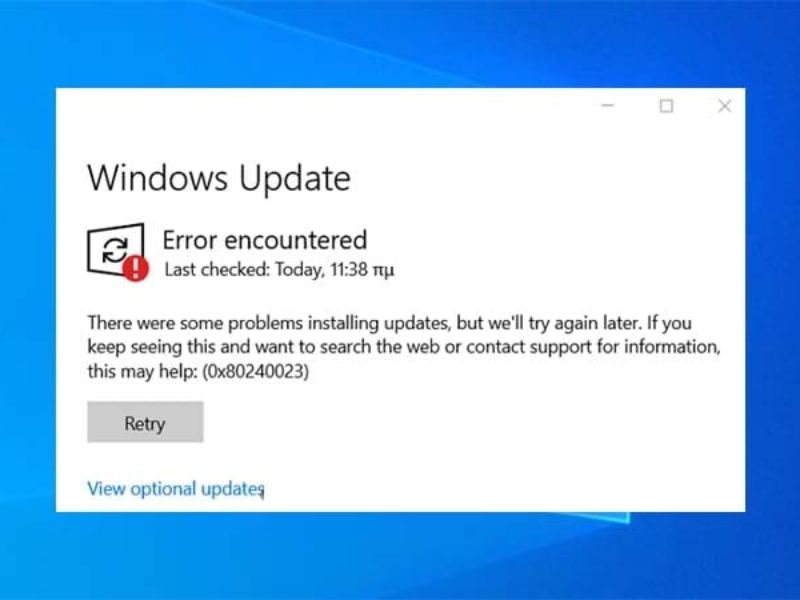 Nguyên Nhân Làm Cho Windows Update Bị Lỗi