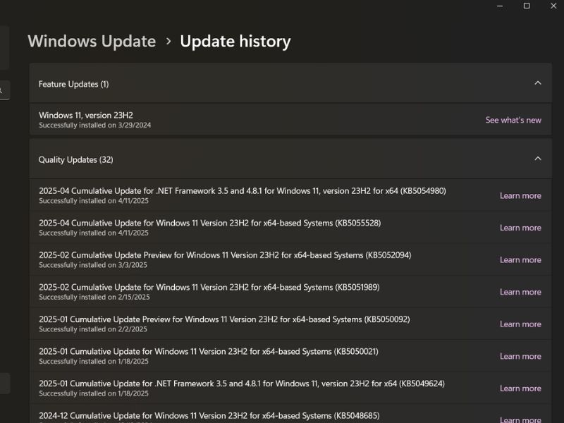Cách Khắc Phục Windows Update Bị Lỗi
