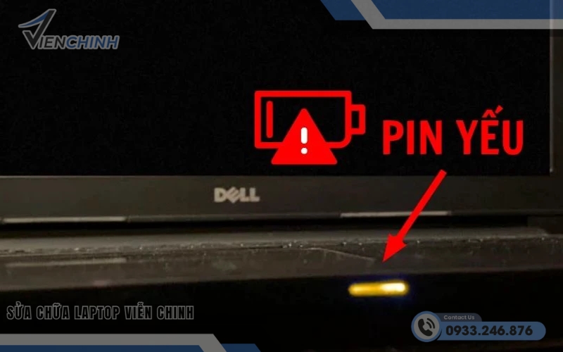 Nguyên nhân gây ra hiện tượng pin laptop nháy vàng