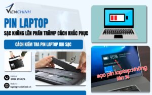 pin laptop sạc không lên phần trăm