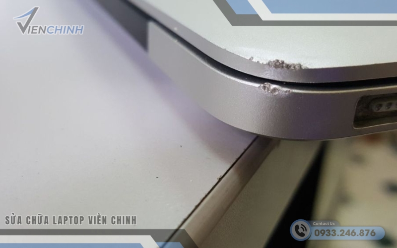 Dấu hiệu nhận biết MacBook bị móp cạnh