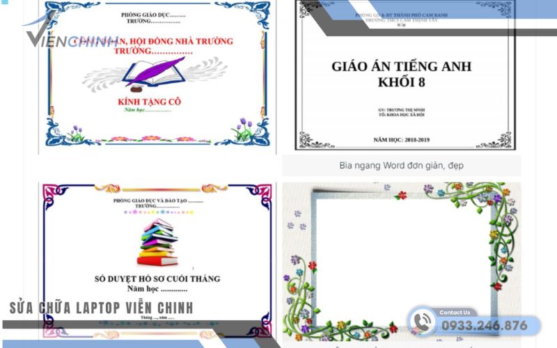 Dùng mẫu Cover Page có sẵn