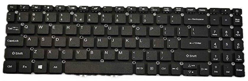 Mặt trước bàn phím laptop Acer Aspire A515-51, A515-53, Travelmate P2 P215-52 Màu Đen