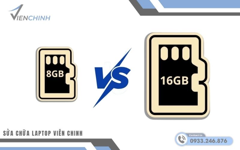 Sự Khác Biệt Giữa RAM 8BG Và 16GB