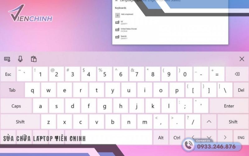 Kiểm tra lại ngôn ngữ và layout bàn phím