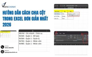 Hướng Dẫn Cách Chia Cột Trong Excel Đơn Giản Nhất 2026
