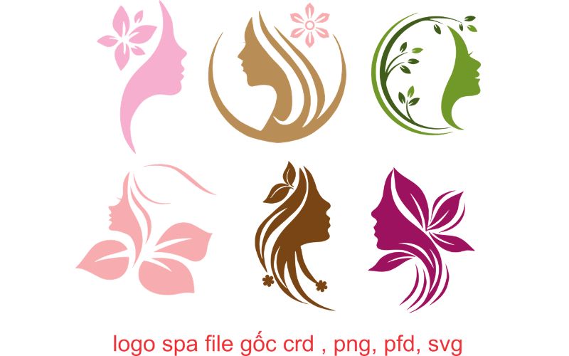 Vector Logo Cô Gái Spa