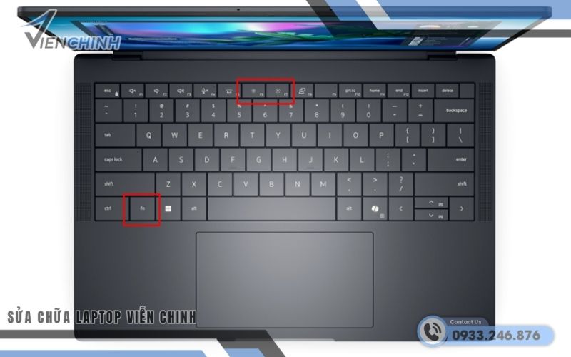 Xác định phím tăng giảm độ sáng trên laptop HP
