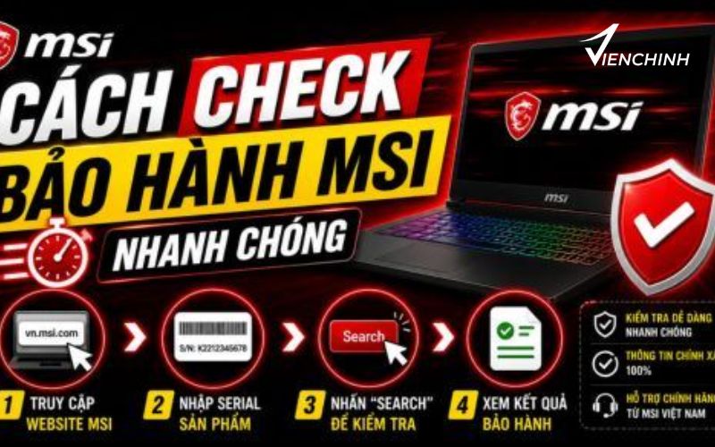 Cách Check Bảo Hành Laptop MSI Trực Tuyến